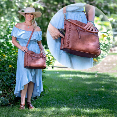 Concealed Carry Lily Tote - Lady Conceal - Designer Luxury Lily Tote Carry Handbag - YKK Locking Zippers and Universal Holster - Unique Hide Handbag Gun and Pistol Bag - Designer Luxury Lily Leather Carry Handbag - carry Handbag for gun carry - Unique Lily Tote gun Handbag - concealed carry gun Handbag - concealed carry gun Handbag with locking zipper - concealed carry Handbag for woman- Easy Conceal Carry and Draw Purse - Designer CCW Bag