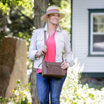 Concealed Carry Brynlee Leather Crossbody - Lady Conceal Gun Crossbody Bag - Unique Hide Crossbody Gun and Pistol Bag - crossbody bag for concealed gun carry - Unique Cowboy Leather Crossbody gun bag - concealed carry purse for woman