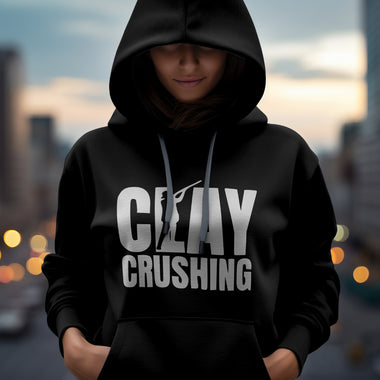 CLAY CRUSHING GRAPHIC - Women's Black Hoodie