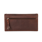 Hope RFID Leather Laced Wallet - Matching Wallet for Conceal Carry Purse - brown leather clutch wallet - leather clutch wallet purse bag - classic leather clutch wallet - gray leather clutch wallet small wallets for women - mini wallet - ladies wallet purse - women wallet sale - best small wallets for women