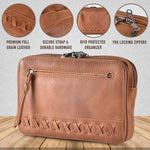 Concealed Carry Kailey Leather Purse Pack -  Lady Conceal -  Concealed Carry Purse -  most popular crossbody bag -  crossbody handgun bag -  crossbody bags for everyday use -  Lady Conceal -  Unique Hide Purse -  Locking YKK Purse -  Fanny Pack for Gun and Pistol -  Easy CCW -  Fast Draw Bag -  Secure Gun Bag