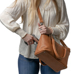 Concealed Carry Sadie Leather Satchel by Lady Conceal - Lady Conceal - designer purses - black designer purse - designer purse brands - designer backpack purse - designer purse sale - womens designer purse sale - designer purses black friday sale - black and white designer purse - black crossbody purse designer - black owned purse designers - woman designer purse - designer purses for women