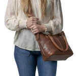 Concealed Carry Sadie Leather Satchel by Lady Conceal - Lady Conceal - designer purses - black designer purse - designer purse brands - designer backpack purse - designer purse sale - womens designer purse sale - designer purses black friday sale - black and white designer purse - black crossbody purse designer - black owned purse designers - woman designer purse - designer purses for women