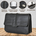 Concealed Carry Jolene Leather Crossbody Organizer -  YKK Locking Purse with Universal Holster - Women CCW Crossbody Holster  soft leather shoulder bags for women's -  crossbody bags for everyday use -  most popular crossbody bag -  crossbody bags for guns -  crossbody handgun bag -  Unique Hide Purse -  Conceal Carry Western Purse -  Stylish Carry Cheetah Leather Bag -  Bag for Conceal Carrying Women - Gun Bag for Women