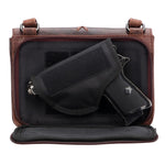 Concealed Carry Jolene Leather Crossbody Organizer - YKK Locking Purse with Universal Holster - Women CCW Crossbody Holster soft leather shoulder bags for women's - crossbody bags for everyday use - most popular crossbody bag - crossbody bags for guns - crossbody handgun bag - Unique Hide Purse - Conceal Carry Western Purse - Stylish Carry Cheetah Leather Bag - Bag for Conceal Carrying Women - Gun Bag for Women