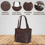 Concealed Carry Kendall Leather Tote -  Lady Conceal -  Women conceal carry purse for pistol -  Designer Luxury Ella Tote Carry Handbag -  YKK Locking Zippers and Universal Holster -  Unique Hide Handbag Gun and Pistol Bag -  Designer Luxury Kendall Leather Carry Handbag -  carry Handbag for gun carry -  Unique Ella Tote gun Handbag - 	 concealed carry gun Handbag -  concealed carry gun Handbag with locking zipper -  concealed carry Handbag for woman