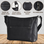 Concealed Carry Juliana Leather Hobo - Lady Conceal - Concealed Carry Purse - Lady Conceal