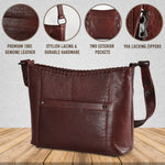 Concealed Carry Juliana Leather Hobo - Lady Conceal - Concealed Carry Purse - Lady Conceal