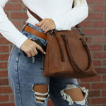 Concealed Carry Whitely Leather Satchel - YKK Locking Zippers - Universal Holster Bag - Luxurious Designer CCW Bag - Leather Gun and Pistol Purse - Concealed Carry Purse - designer purses - black designer purse - designer purse brands - designer backpack purse - designer purse sale - womens designer purse sale - woman designer purse - designer purses for women