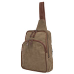 Concealed Carry Unisex Kennedy Canvas Sling Backpack -  Gun Gift for Women -  CCW Stylish Bag -  Women's Conceal Carry Purse for Firearm -  Women Gun Users -  gun carrier backpack -  best gun carrying backpack-  best gun carry backpack -  Pistol and Firearm Bag -  Western Hide Backpack -  Boho Stylish Backpack for Women -  Universal Holster Bag -  Marley Unisex Backpack - Women's Concealed Carry Bagpack -  premium leather backpack