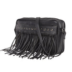 Concealed Carry Maggie Fringe Crossbody for Women -  Soft Leather conceal and carry bag -  Tactical womans purse for pistol -  Concealed Carry Purse -  most popular crossbody bag -  black modern style crossbody bag -  crossbody handgun bag -  crossbody bags for everyday use -  Lady Conceal -  Unique Hide Purse -  Locking YKK Purse -  Fanny Pack for Gun and Pistol -  Easy CCW -  Fast Draw Bag -  Secure Gun Bag