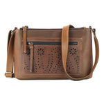 Concealed Carry Brynlee Leather Crossbody - Lady Conceal Gun Crossbody Bag - Unique Hide Crossbody Gun and Pistol Bag - crossbody bag for concealed gun carry - Unique Cowboy Leather Crossbody gun bag - concealed carry purse for woman