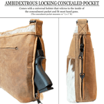 Concealed Carry Diana Crossbody by UC Leather Company -  soft leather shoulder bags for women's -  crossbody bags for everyday use -  most popular crossbody bag -  crossbody bags for guns -  crossbody handgun bag -  Unique Hide Purse -  Conceal Carry Western Purse -  Stylish CCW Bag -  Bag for Conceal Carrying Women - -  Gun Bag for Women