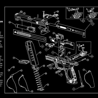 Small Gun Cleaning Mats (Smith & Wesson M&P)