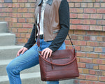 Concealed Carry Lacey Leather Tote -  Lady Conceal -  Designer Luxury Lacey Tote Carry Handbag -  YKK Locking Zippers and Universal Holster -  Unique Hide Handbag Gun and Pistol Bag -  Designer Luxury Lacey Leather Carry Handbag -  carry Handbag for gun carry -  Unique Lacey Tote gun Handbag - 	 concealed carry gun Handbag -  concealed carry gun Handbag with locking zipper -  concealed carry Handbag for woman